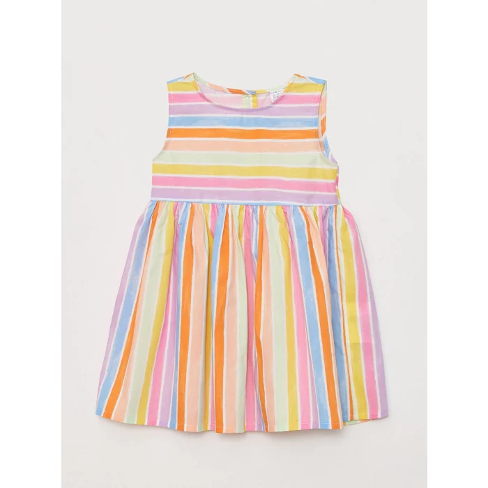 LCW baby Karişik Bisiklet Yaka Kız Bebek Elbise