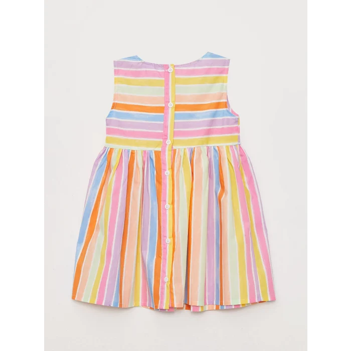 LCW baby Karişik Bisiklet Yaka Kız Bebek Elbise