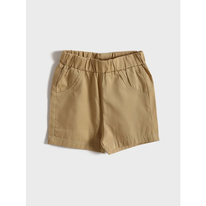 LCW baby Ekru Çizgili Erkek Bebek Gömlek ve Şort 2li