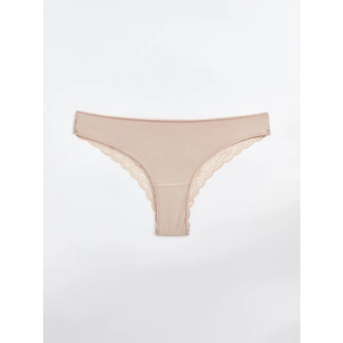 LCW DREAM Siyah Dantel Detaylı Brazilian Külot 3lü Paket