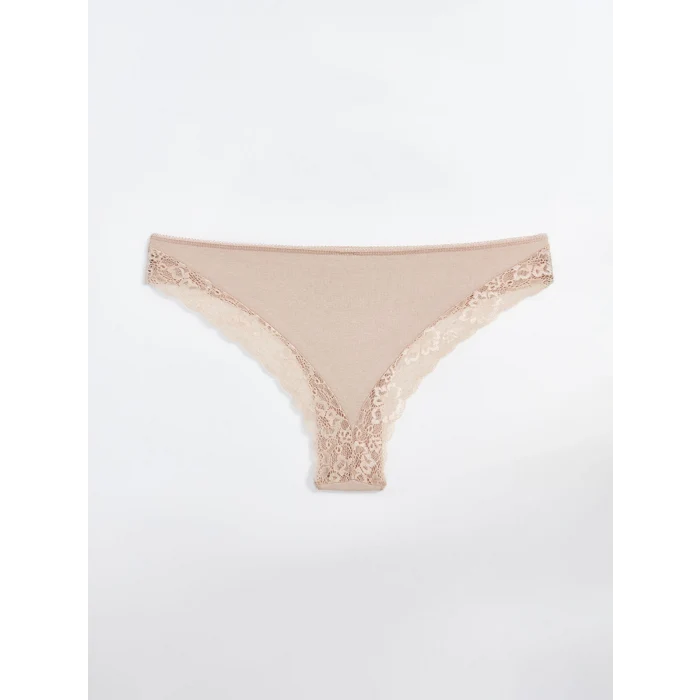 LCW DREAM Siyah Dantel Detaylı Brazilian Külot 3lü Paket