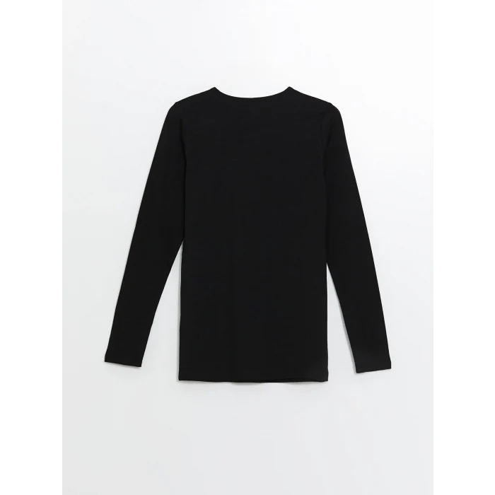 LCWAIKIKI Basic Siyah Bisiklet Yaka Kadın Body