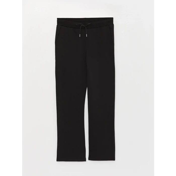 LCWAIKIKI Basic Siyah Kadın Beli Lastikli Düz Eşofman Altı