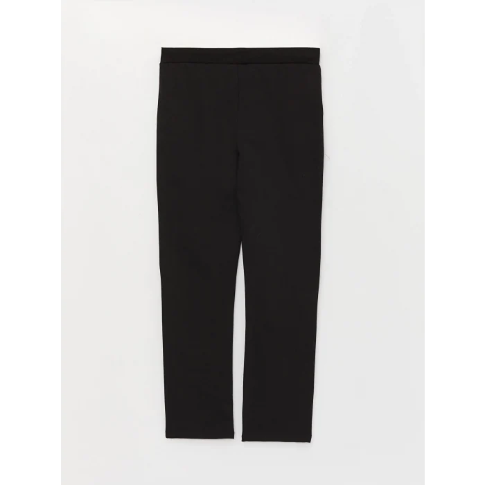 LCWAIKIKI Basic Siyah Kadın Beli Lastikli Düz Eşofman Altı