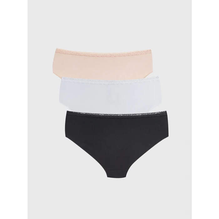 LCW DREAM Pembe Dantel Detaylı Hipster Külot 3lü Paket