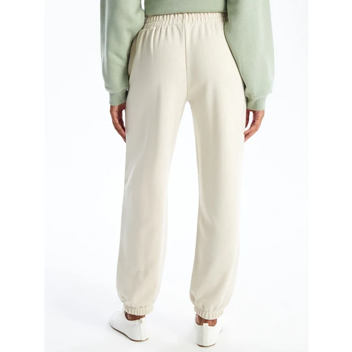 XSIDE Bej Kadın Beli Lastikli Düz Jogger Eşofman Altı