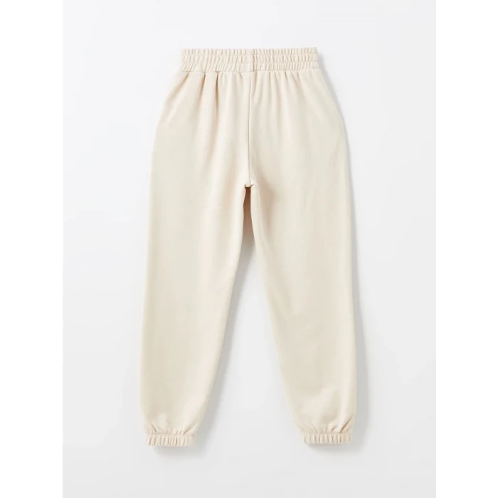 XSIDE Bej Kadın Beli Lastikli Düz Jogger Eşofman Altı