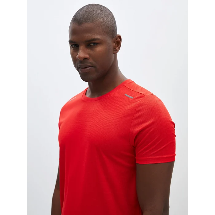XSIDE ACTIVE Kirmizi DRY-TECH Bisiklet Yaka Kısa Kollu Erkek Spor Tişört