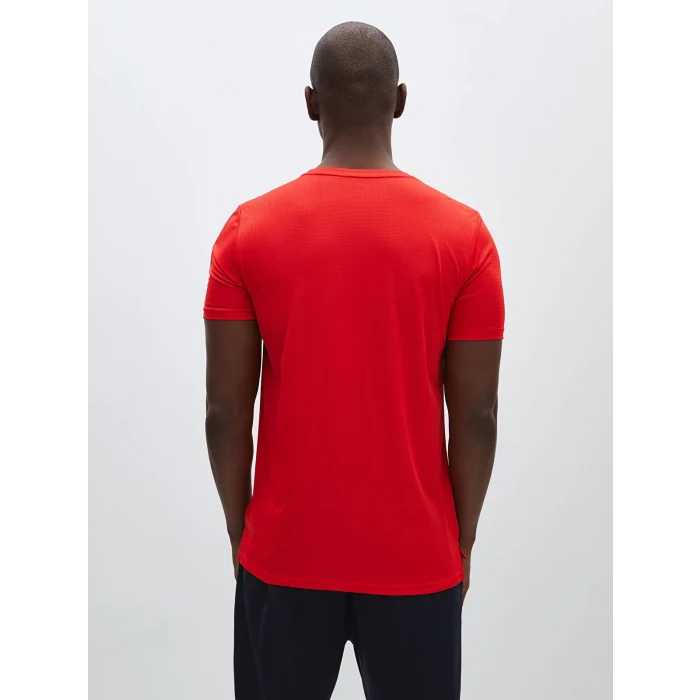 XSIDE ACTIVE Kirmizi DRY-TECH Bisiklet Yaka Kısa Kollu Erkek Spor Tişört