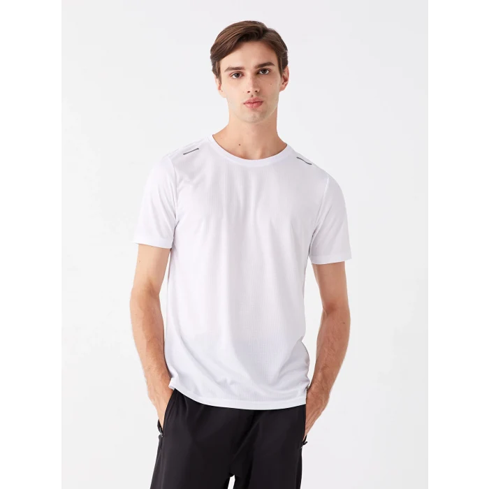 XSIDE ACTIVE Beyaz DRY-TECH Bisiklet Yaka Kısa Kollu Erkek Spor Tişört