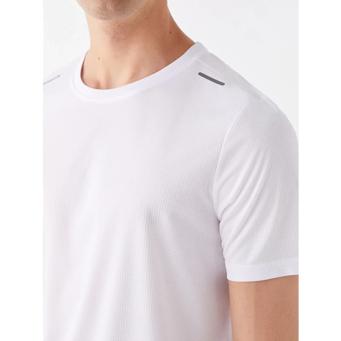 XSIDE ACTIVE Beyaz DRY-TECH Bisiklet Yaka Kısa Kollu Erkek Spor Tişört