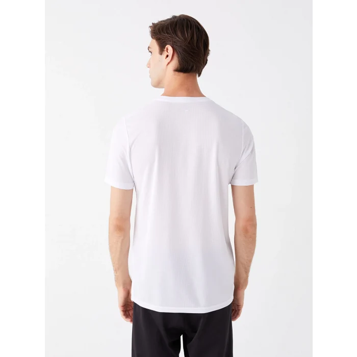 XSIDE ACTIVE Beyaz DRY-TECH Bisiklet Yaka Kısa Kollu Erkek Spor Tişört