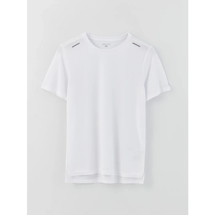 XSIDE ACTIVE Beyaz DRY-TECH Bisiklet Yaka Kısa Kollu Erkek Spor Tişört