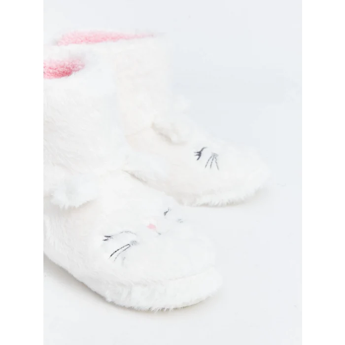 LCW STEPS Ekru Nakış Detaylı Kız Çocuk Ev Botu