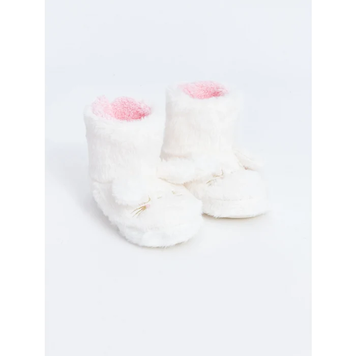 LCW STEPS Ekru 3D Aplike Detaylı Kız Bebek Ev Botu