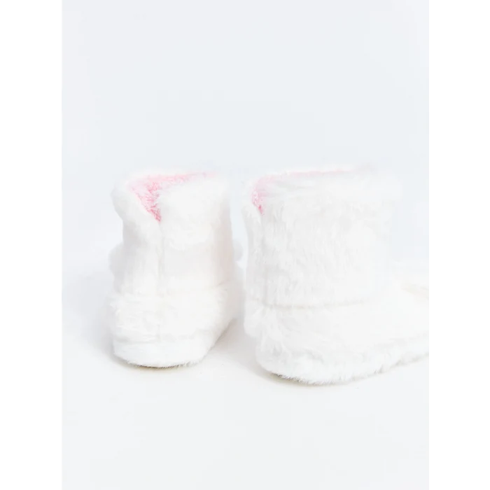 LCW STEPS Ekru 3D Aplike Detaylı Kız Bebek Ev Botu