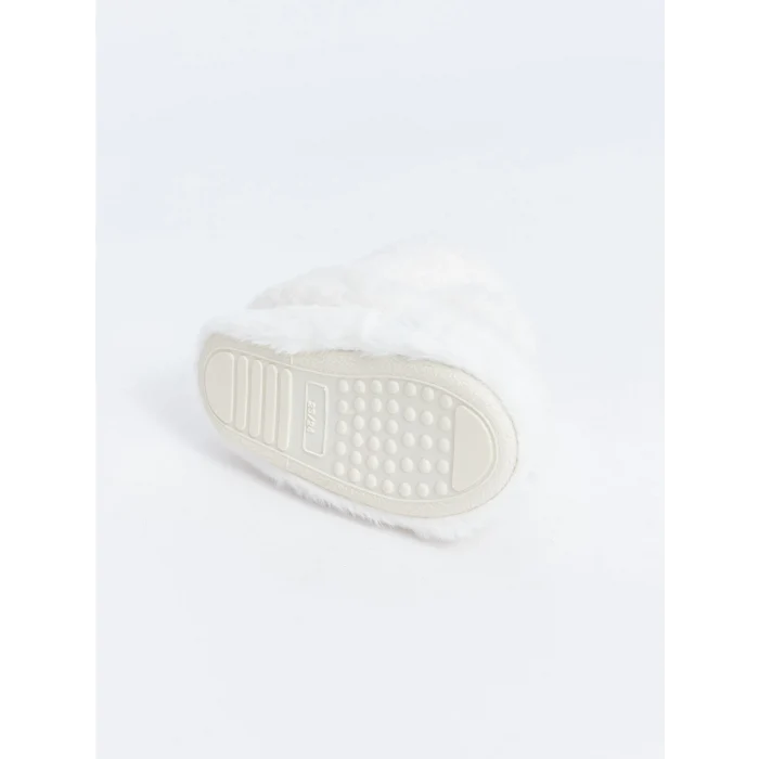 LCW STEPS Ekru 3D Aplike Detaylı Kız Bebek Ev Botu