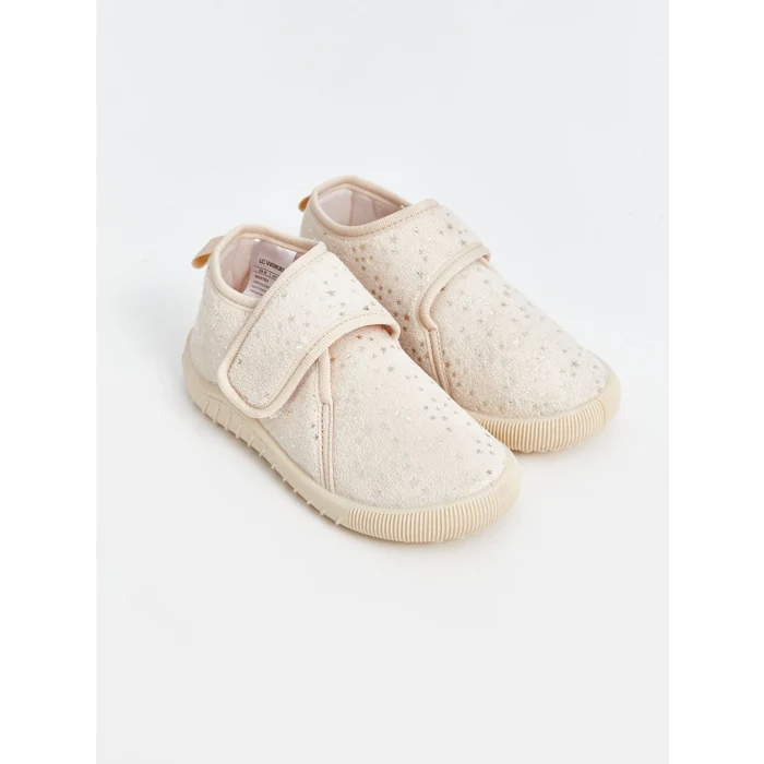 LCW STEPS Bej Cırt Cırtlı Kız Çocuk Panduf