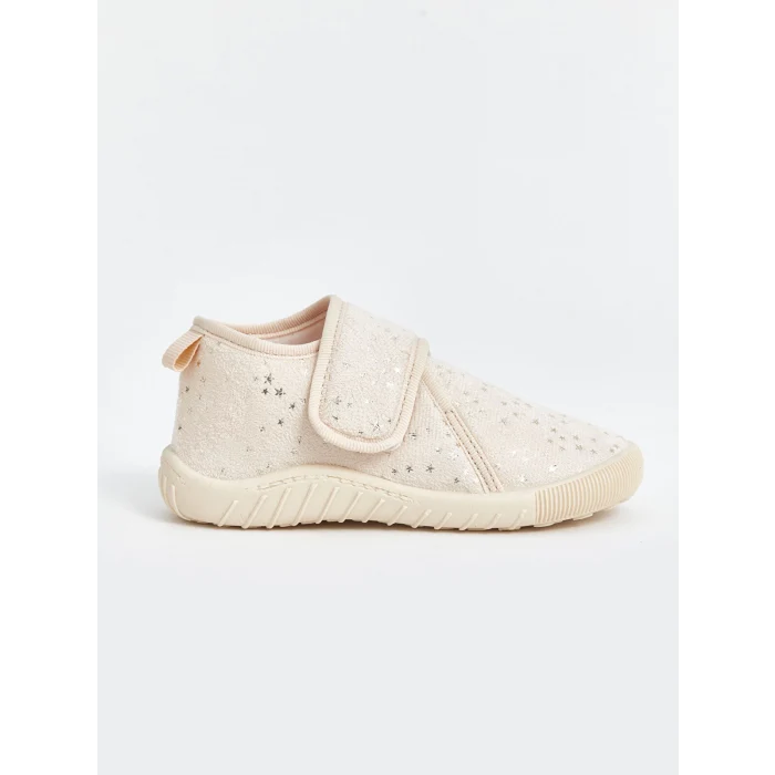 LCW STEPS Bej Cırt Cırtlı Kız Çocuk Panduf