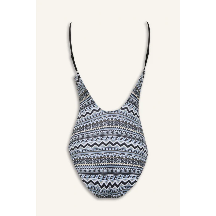 Defacto T3656 Siyah Regular Fit Etnik Desenli Mayo-Fall in Love