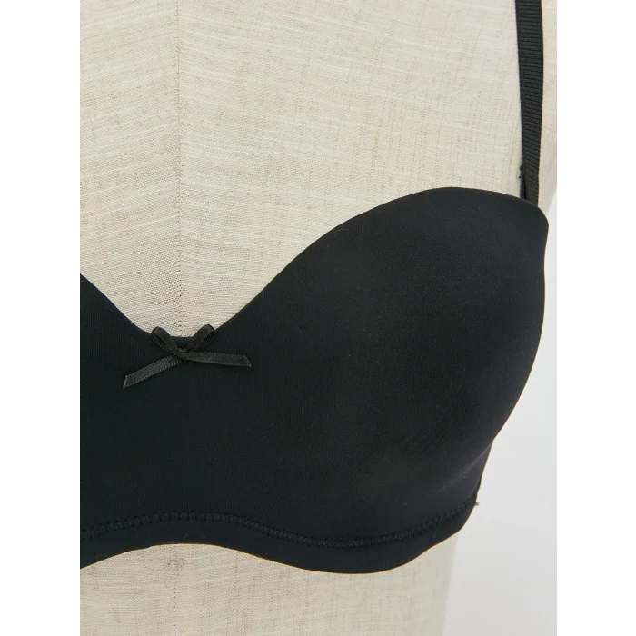 LCW DREAM Siyah Balenli Dolgusuz Düz Straplez Sütyen