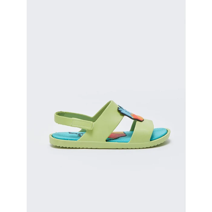 LCW STEPS Yeşil Patch Detaylı Erkek Çocuk Sandalet