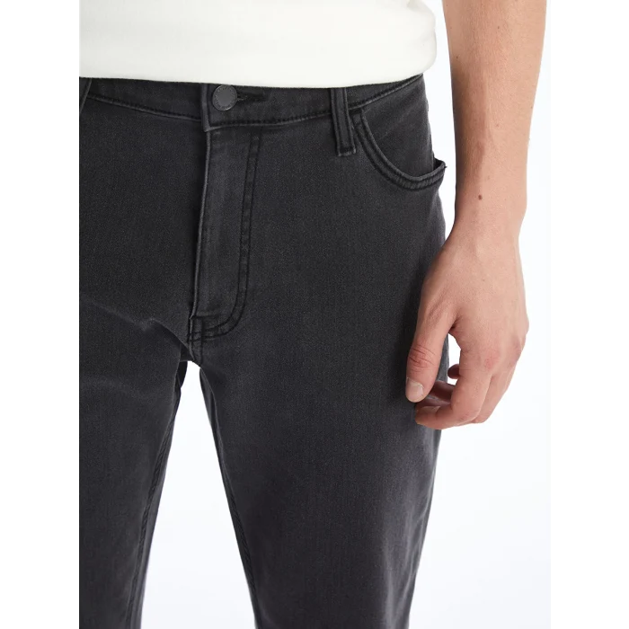 LCW Jeans Antrasit 750 Slim Fit İçi Polarlı Kışlık Erkek Jean Pantolon