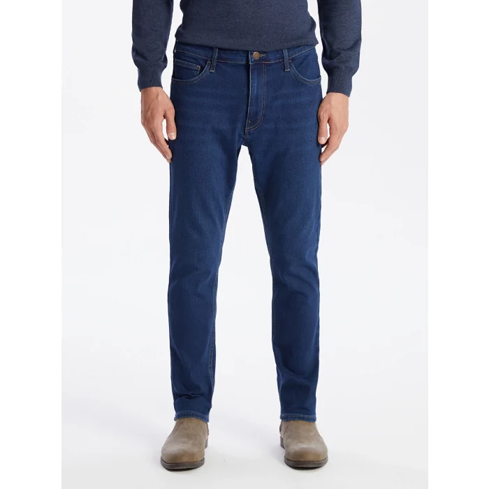 LCW Jeans Indigo 750 Slim Fit İçi Polarlı Kışlık Erkek Jean Pantolon