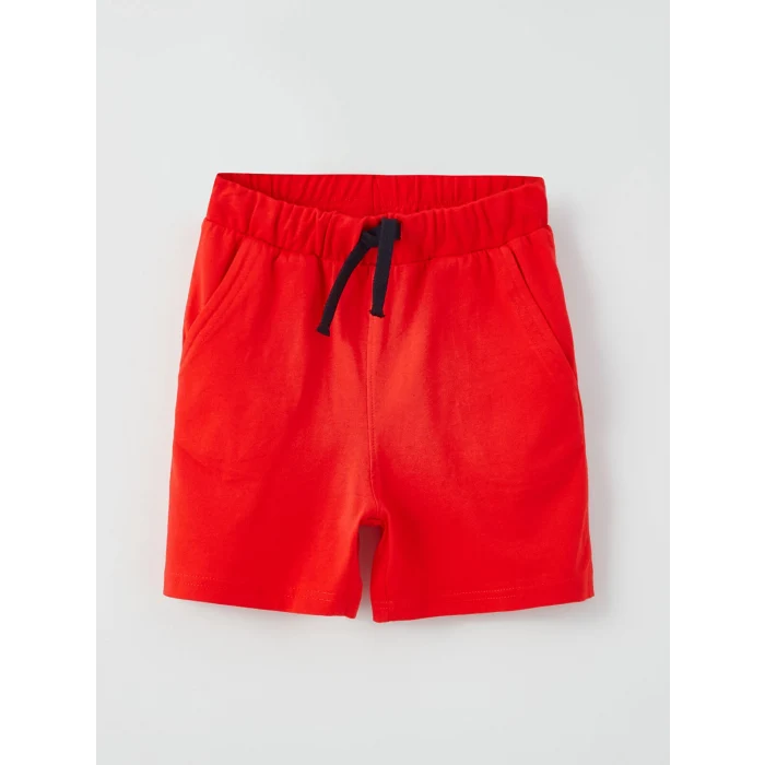 LCW Kids Beyaz Bisiklet Yaka Baskılı Kısa Kollu Erkek Çocuk Tişört ve Şort