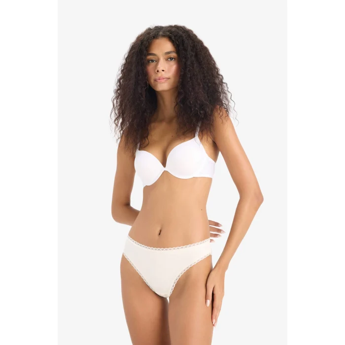 Defacto E4704 Pembe Dantel Detaylı Micro 3lü Brazilian Külot -Fall in Love