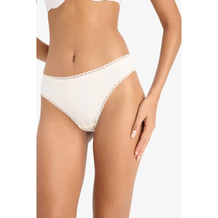 Defacto E4704 Pembe Dantel Detaylı Micro 3lü Brazilian Külot -Fall in Love