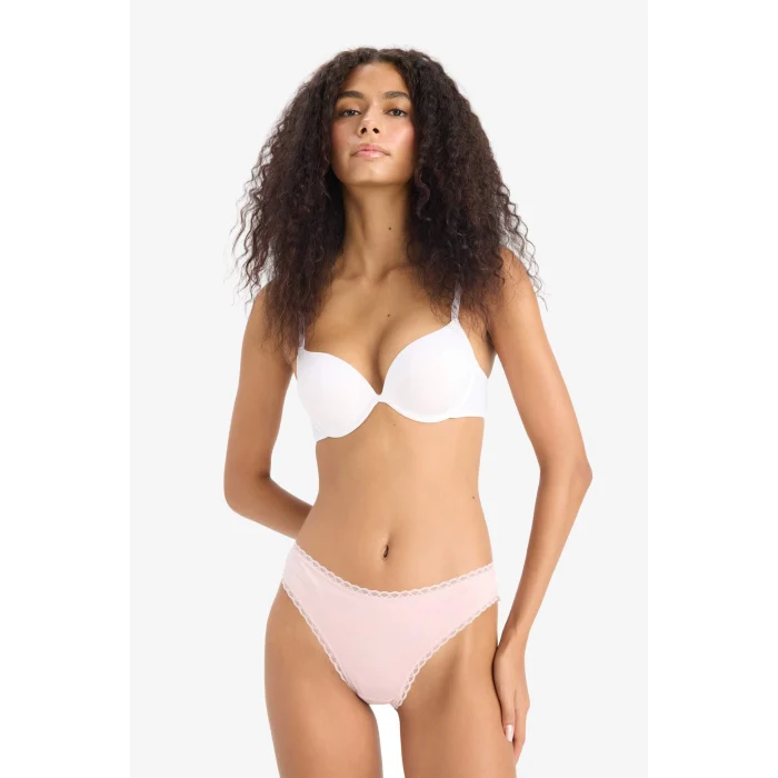 Defacto E4704 Pembe Dantel Detaylı Micro 3lü Brazilian Külot -Fall in Love