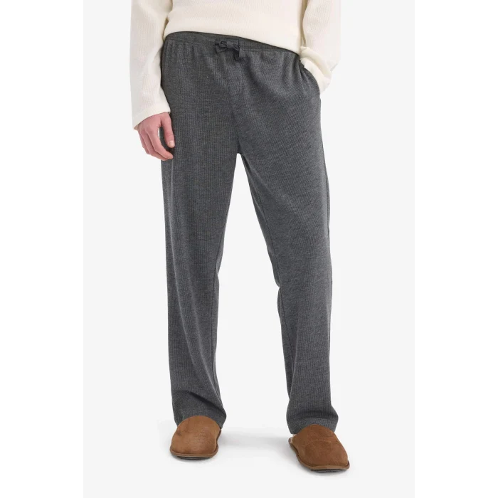 Defacto E6833 Ekru Pijama Takımı Baskılı Uzun Kollu Üst Uzun Alt