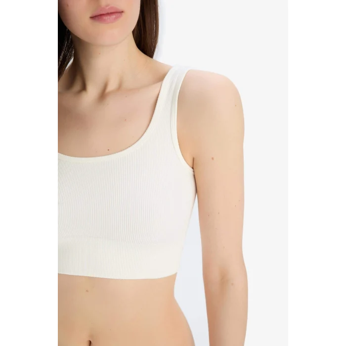 Defacto B0907 Beyaz Kapsız Seamles Bra-Fall in Love