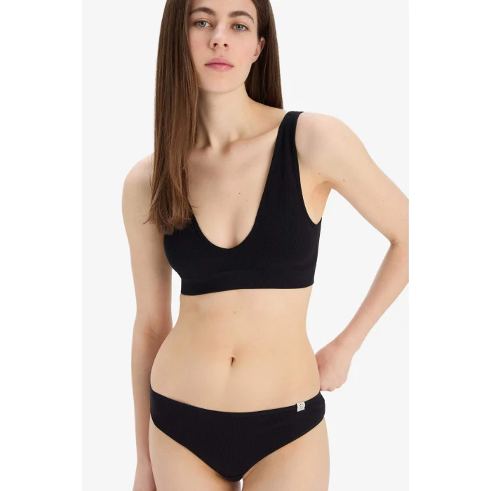 Defacto C1642 Siyah Çıkarılabilir Pedli Seamles Bra-Fall in Love