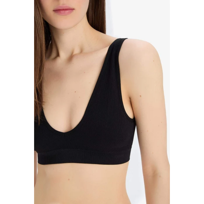 Defacto C1642 Siyah Çıkarılabilir Pedli Seamles Bra-Fall in Love