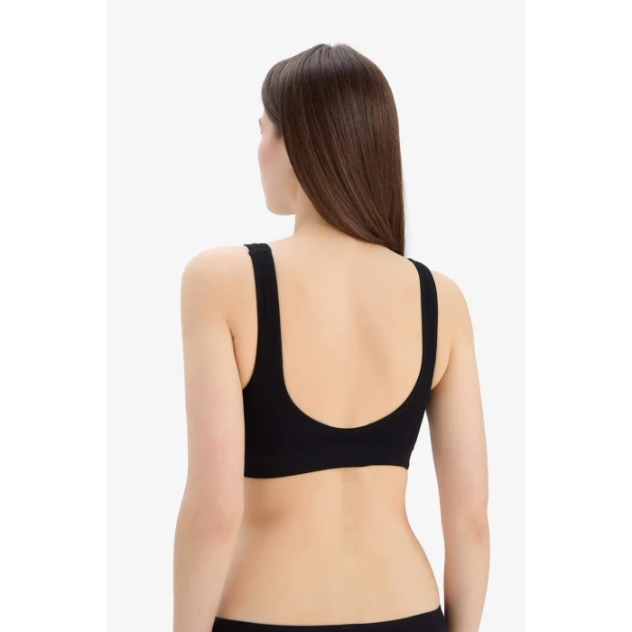 Defacto C1642 Siyah Çıkarılabilir Pedli Seamles Bra-Fall in Love