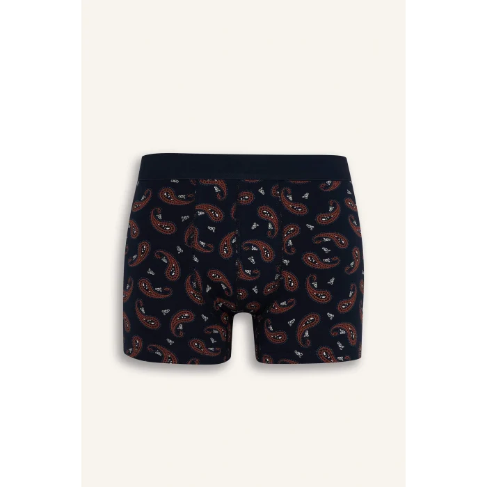 Defacto E2919 Lacivert Regular Fit Çizgili 3lü Boxer