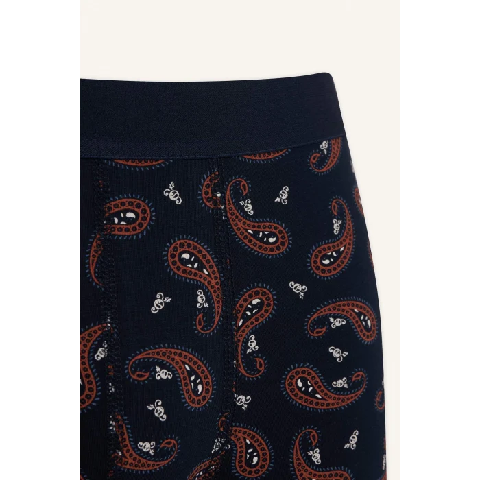 Defacto E2919 Lacivert Regular Fit Çizgili 3lü Boxer