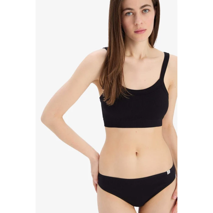 Defacto C1972 Siyah Çıkarılabilir Pedli Seamles Bra-Fall in Love