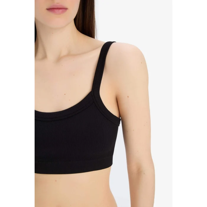 Defacto C1972 Siyah Çıkarılabilir Pedli Seamles Bra-Fall in Love