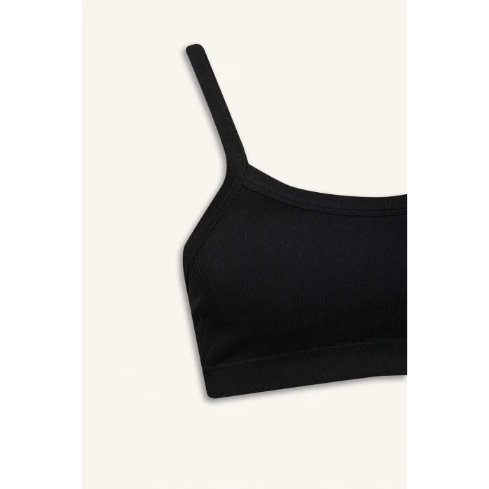 Defacto C1972 Siyah Çıkarılabilir Pedli Seamles Bra-Fall in Love