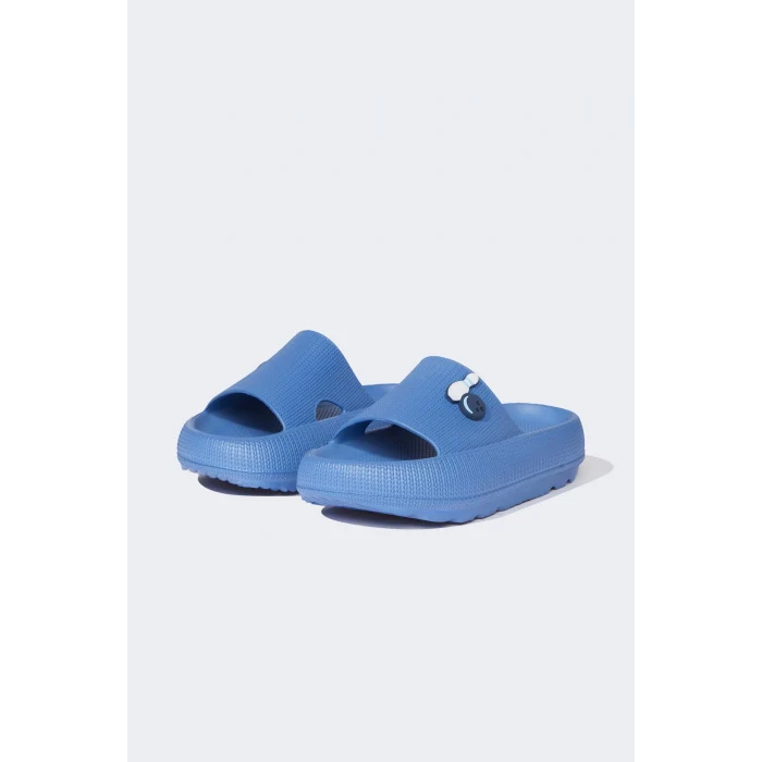 Defacto C2774 Lacivert Erkek Çocuk Aplike Tırtıklı Taban Cırt Cırtlı Eva Sandalet