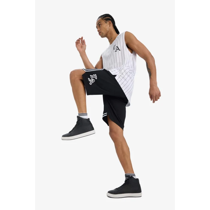 Defacto C1840 Siyah DeFactoFit Hızlı Kuruyan Standart Fit Sporcu Kısa Paça Ağır Kumaş Şort