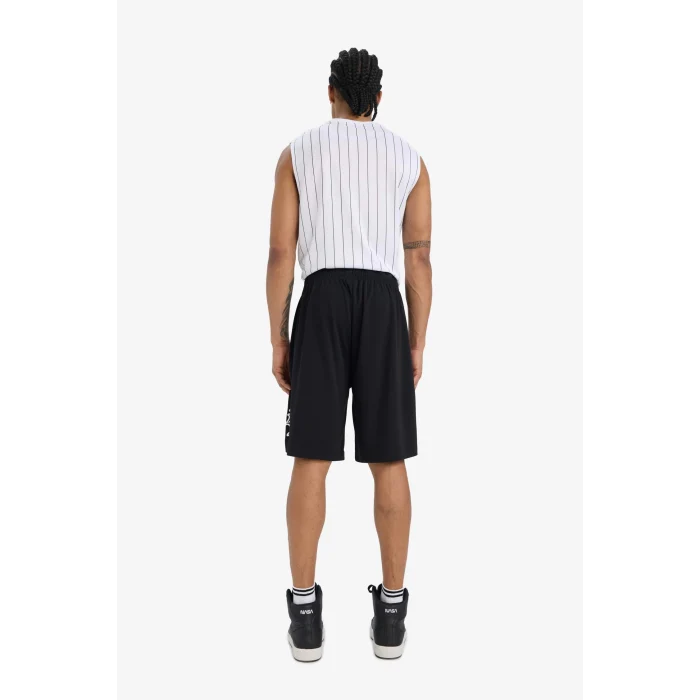 Defacto C1840 Siyah DeFactoFit Hızlı Kuruyan Standart Fit Sporcu Kısa Paça Ağır Kumaş Şort