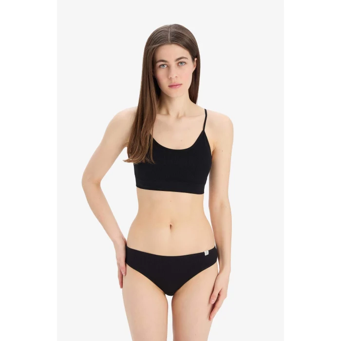 Defacto C1643 Siyah Çıkarılabilir Pedli Seamles Bra-Fall in Love