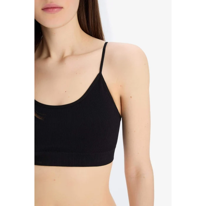 Defacto C1643 Siyah Çıkarılabilir Pedli Seamles Bra-Fall in Love