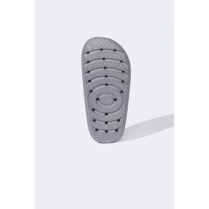 Defacto C2774 Gri Erkek Çocuk Aplike Tırtıklı Taban Cırt Cırtlı Eva Sandalet