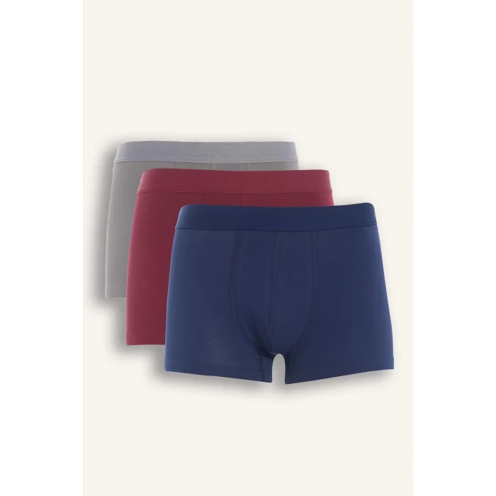 Defacto E7207 Lacivert Regular Fit 3lü Boxer