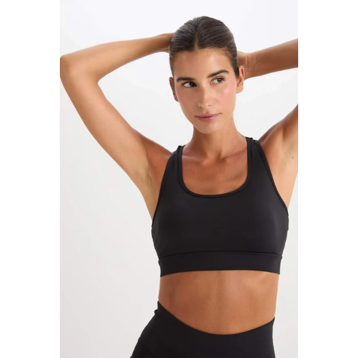 Defacto C9748 Siyah DeFactoFit Bisiklet Yaka Sporcu Bra